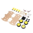 thumbnail image 4 of Smart Car Chassis, 6cm Wheels Diameter DIY Cars Base Kit DC Gear Motor 4pcs Driving Wheel  For Replacement, 4 of 8