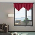 thumbnail image 4 of 51 X 24 Inch Red Beaded Curtain - Semi-Sheer Window Panel with Tassel Trim | Rod Pocket Design for Living Room, Bedroom & Cafe | Decorative Beaded Trim Curtain with Triangle Valance, 4 of 8