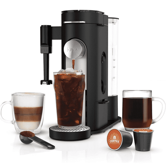 Cafetera NINJA Pods & Grounds Specialty PB051 con Espumador de Leche Integrado Color Negro