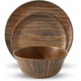TP 12Pc Melamine Dinnerware Set, Shatterproof, for 4, Kitchen Dishes