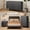 Dark Gray & Black, variant on Queen Upholstered Platform Bed Frame with Headboard and 4 Wood Dressers (2,5,6 Drawer) - Modern Bedroom Furniture Set with Sturdy Slats, Noise Free - Beige & White
