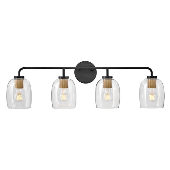 85014BK Lark Percy - 48W 4 LED Large Bath Vanity-10.25 Inch Tall and 33 Inch Wide