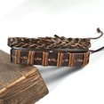 thumbnail image 4 of HOOUN 6Pcs/Set Turkish Evil Eye Punk Leather Bracelet Wrist Cuff Bangle Adjustable, 4 of 5