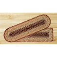 thumbnail image 1 of Earth Rugs 19-357 Burgundy-Gray-Creme Oval Stair Tread, 1 of 1