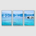 thumbnail image 1 of IDEA4WALL 3 Piece Framed Canvas Wall Art for Living Room, Bedroom Lake Tahoe Canvas Prints for Modern Home Decoration Ready to Hang, 1 of 4