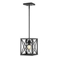 thumbnail image 2 of JONATHAN Y Amara 8" 1-Light Industrial Farmhouse Iron/Glass LED Pendant, Oil Rubbed Bronze, 2 of 9