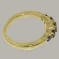 thumbnail image 3 of LBG British Made 14k Yellow Gold Ring with Natural Amethyst Womens band Ring - 33 size options - Size 7.25, 3 of 5