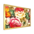 thumbnail image 2 of Designart 'Red and Yellow VIntage Flowers' Traditional Framed Art Print, 2 of 4