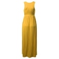 thumbnail image 3 of Doublju Women's Empire Seam Sleeveless Maxi Dress with Pockets (Plus Size Available), 3 of 3