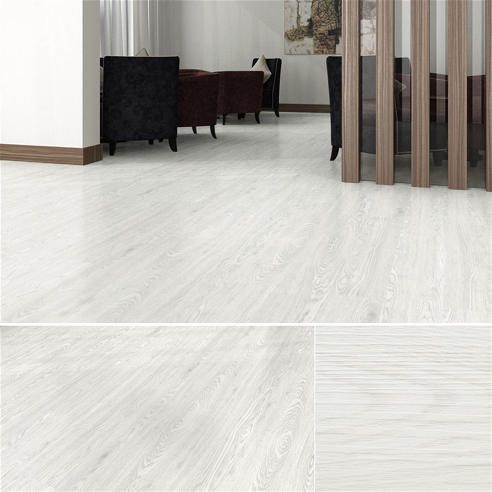 WOOW DEPOT 2MM Thick Peel and Stick Vinyl Floor Planks 36-Pack 54 Sq.Ft, Heavy Duty Self-Adhesive Natural Wood Grain Vinyl Flooring