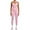 Pink, variant on PISONIC Women Two Pieces Workout Set Tank Top Color Block High Waist Leggings Gym Work Outfits with Pockets