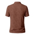 thumbnail image 4 of Mfakffe Golf Shirts for Men Summer Classic Polo Tees Big and Tall Ice Silk Short Sleeve Tshirt Business Collared Top (Ginger, L), 4 of 4