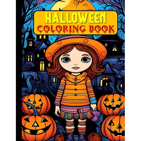 Halloween Coloring Book: A Spooky Fun Adventure for Little Artists: 32 Unique New Halloween Coloring Pages for Your Kids, (Paperback)