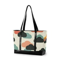 FORMRS Laptop Tote Bag for Women with 15.6" Computer Compartments Handbag, Simple Clouds