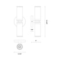 thumbnail image 6 of Alora Lighting WV309002NBCG Revolve 2 Light 13" Tall Bathroom Sconce - Brass, 6 of 7