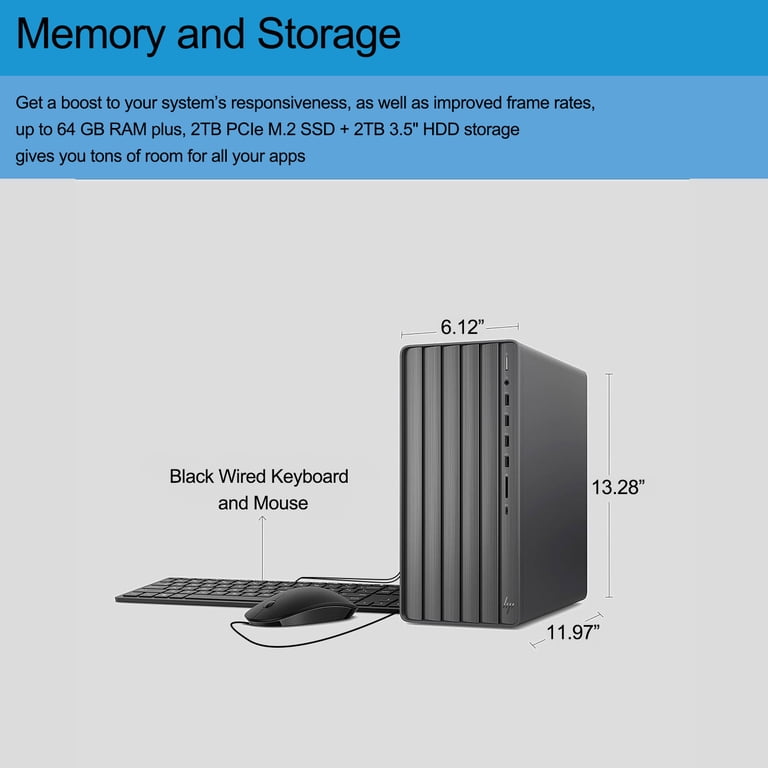 HP TPC-F123-MT　i7−9700 メモリ16GB SSD256GB HP Envy TE01 Tower Desktop, Intel i7-13700, 32GB RAM, 1TB SSD, Wi