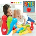 thumbnail image 1 of Wooden Digital Bowling Toy Set | Solid Wood Construction | Color Recognition & Hand-Eye Coordination | Parent-Child Interactive Game | Educational Gift | Multi-Process Finish | 1 Set | 22.5x19x7cm, 1 of 9