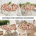 thumbnail image 7 of Pioneer Flower Floral Print Pattern Round Fitted Tablecloth with Elastic Edge,Dining Table Cover Waterproof,Outdoor Round Tablecloth for Camping,Dining,Indoor and Outdoor, 7 of 7