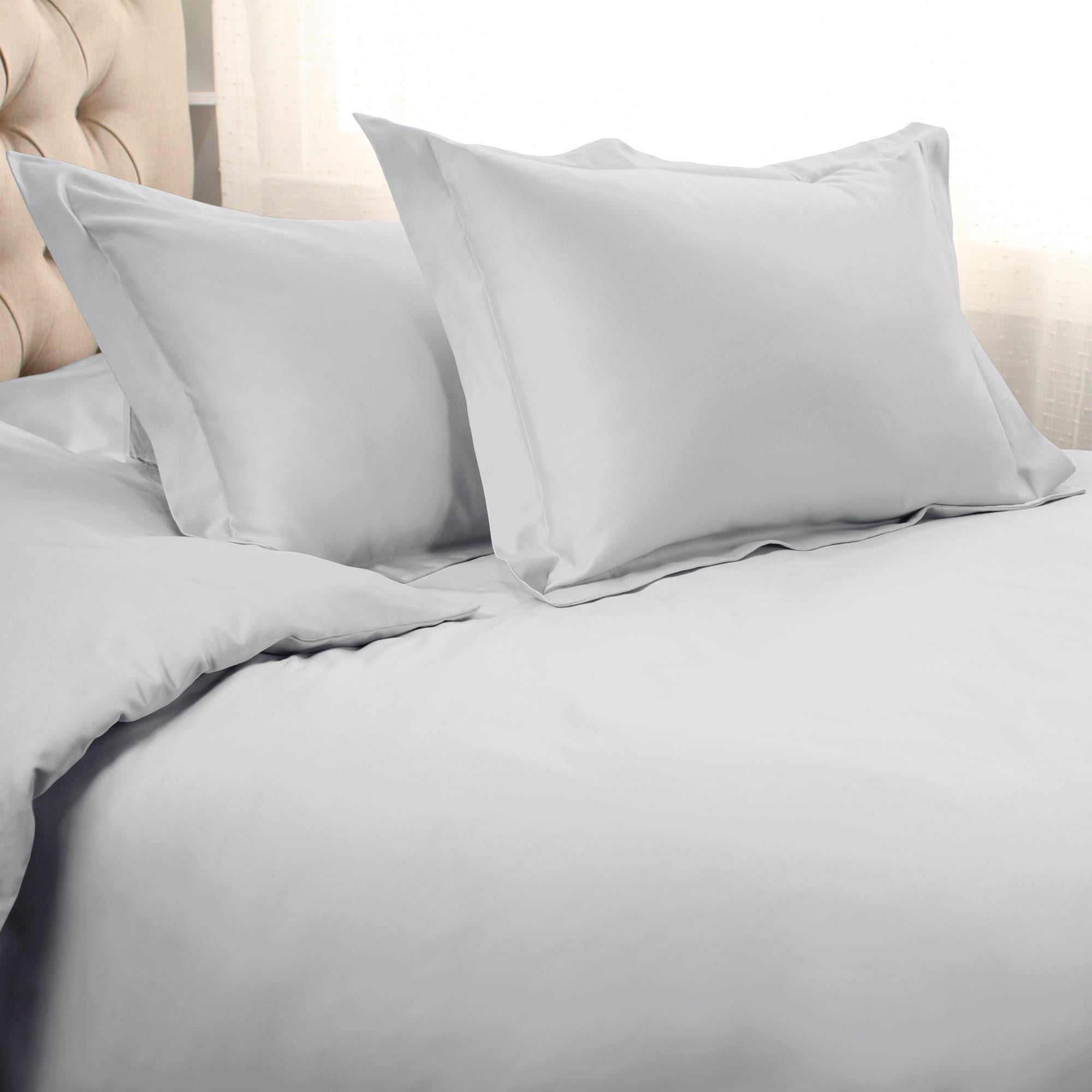 Superior Egyptian Cotton Duvet Cover Set, Full/ Queen, Platinum
