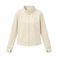 thumbnail image 5 of SERTGUTR Girls Zip Up Jacket, Stand Collar Long Sleeve Thumbhole Top, Cropped Stretch Yoga Running Coat, Everyday School Fitness Sports Jacket, 5 of 7