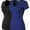 2PACK - Black/Royal, variant on Women's Basic Solid Multi Colors Fitted Short Sleeve T-Shirt [S-3XL]