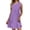 Purple, variant on Einccm Women's Casual Summer Dress, Crewneck Solid Color Flowy A-Line Beach Dress with Soft Lightweight Fabric for Daily Wear, Travel & Vacation, Comfortable Easy-Fit Style