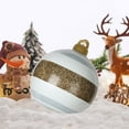 thumbnail image 6 of Qwtwty 23.6'' Christmas Inflatable Decorated Ball Ornaments Outdoor PVC Giant Blow up Ball Decorations for Holiday Yard Lawn Porch Decor (Silver), 6 of 6