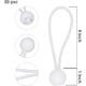 thumbnail image 2 of 50 piezas de cuerdas elásticas elásticas con forma de bola (blancas), tensor de lona para cenador, acampada, cuerdas para tienda de campaña, arnés de extensión para cortinas, 10 cm, 2 of 5