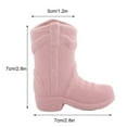 thumbnail image 2 of DEBGFS Ceramic Cowboy Boot Match Holder For Bathroom Kitchen Storage  Decorative Farmhouse Fireplace Decor,pink, 2 of 14