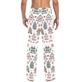 thumbnail image 4 of FORMRS Mens Pajama Pants with Pockets Sleepwear Lounge Bottoms Sizes S-2XL, Beige Nordic Christmas House, 4 of 7