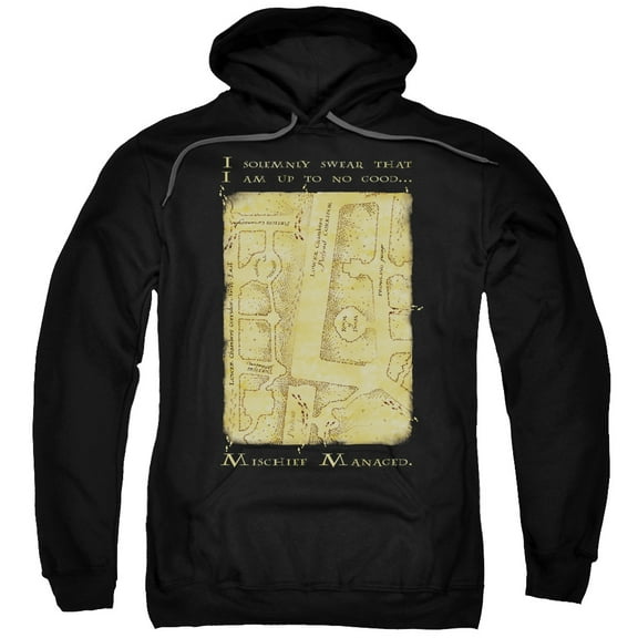 Harry Potter - Marauders Map Interior Words - Pull-Over Hoodie - Medium