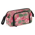 thumbnail image 2 of Nylon Fish Mouth Pencil Case with Large Capacity Zipper Pencil Pouch Strawberries and Green Leaves Pencil Bag Organizers, 2 of 7
