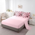 thumbnail image 5 of Feelyou Bowknot Cherry Bedding Comforter Set 7pcs, Pink Buffalo Plaid King Bedding Sets, 5 of 8