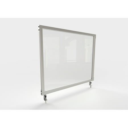 Ghent Desktop Attachable Glass Protection Screen, Clear, 24"H x 29"W