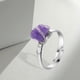 thumbnail image 2 of Anillos de piedra de cristal, joyería, cristal irregular, decoración navideña sencilla, trabajo Púrpura, 2 of 8