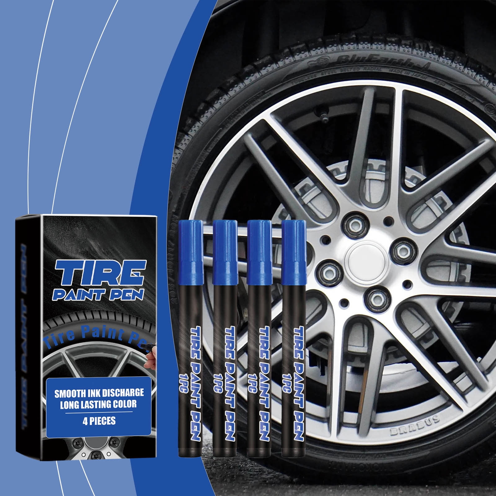 Tire Marker Pens For Car Tire Lettering, Waterproof Permanent Oil Based Paint Metal Marker I5d8 Paint Pen Marker Rubber Tire R9c5