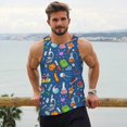 thumbnail image 6 of Gukieu Different Chemical Things Print Men's Quick Dry Fitness Vest, Round Neck Sleeveless Fitness Bodybuilding Top-Small, 6 of 7