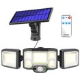 thumbnail image 1 of Muyoka Luz solar para exteriores con 3 cabezales de luz con sensor de movimiento con 192 LED/COB Luz solar para puerta IP65 Luz de cerca impermeable con 3 modos y control remoto para garaje Patio Jard Muyoka Hogar, 1 of 6