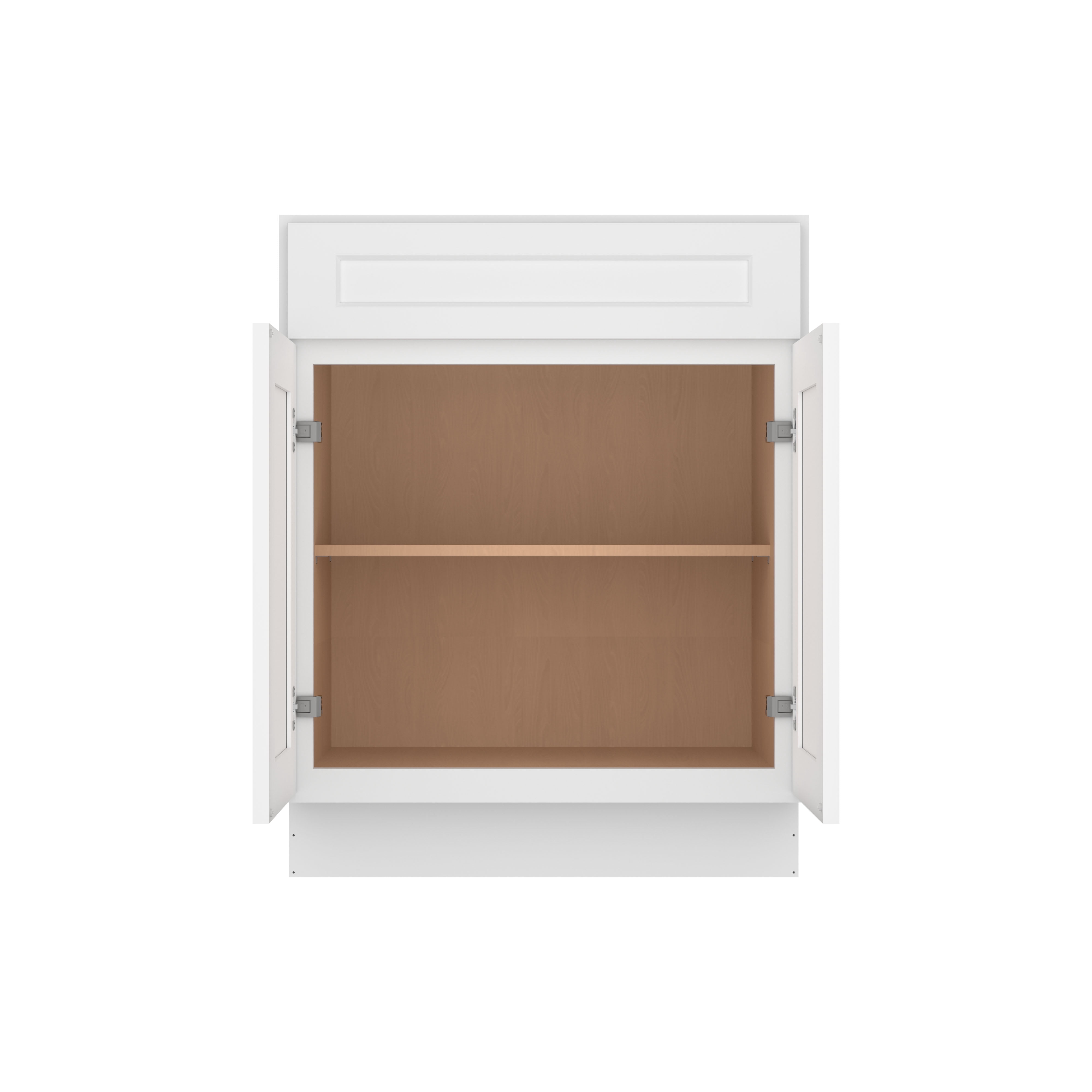 Furinno Shaker Drawer Base Kitchen Cabinet with 2-Doors, Ready to Assemble, 24 D x 27 W x 34.5 H, White