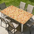 thumbnail image 5 of ARTSLION Waterproof Fitted Rectangle Tablecloth With Elastic Edge, Wipeable Table Cover For 6 Ft Tables, Perfect For Outdoor Picnic & Camping,24"x48",Flowers, 5 of 6