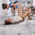 thumbnail image 3 of Naar Marfi 2X8 Area Rug, Grey/Multi Abstract, Non-Slip and Non-Shedding Area Rugs for Home Bedroom, Kitchen Floor, Bathroom, Dining and Office, 3 of 8