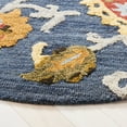 thumbnail image 3 of SAFAVIEH Blossom Danny Floral Wool Area Rug, Navy/Multi, 6' x 6' Round, 3 of 8
