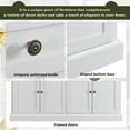 thumbnail image 5 of Harper & Bright Designs Storage Cabinet Kitchen Sideboard Storage Buffet Cabinet with 2 Drawers & 4 Doors Adjustable Shelves for Dining Room Living Room Kitchen Entryway, Antique White, 5 of 9