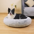 thumbnail image 7 of Katinyos Calming Dog Bed for Large Dogs, 36 inches Donut Dog Bed with Slip-Resistant Bottom, Machine Washable Pet Bed for Dogs & Cats, Fluffy Plush Faux Fur Dog Anxiety Bed Fits up to 100 lbs, 7 of 7