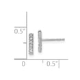 thumbnail image 2 of 14k White Gold Diamond Bar Earrings XE3075WA, 2 of 2