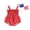 Red, variant on DcoolMoogl 2Pcs Infant Baby Girl 4th of July Outfit Strap Ruffle Star Flag Romper 3 6 12 18 Months Independence Day Clothes Sets
