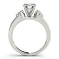 thumbnail image 4 of Three Stone Solitaire Wedding Ring, Unique Proposal Engagement Ring, 1.6 Ct Simulated Round Brilliant Cut Diamond, 14K White Gold Plated, Women's Promise Anniversay Ring For Her Birthday Gift, 4 of 4