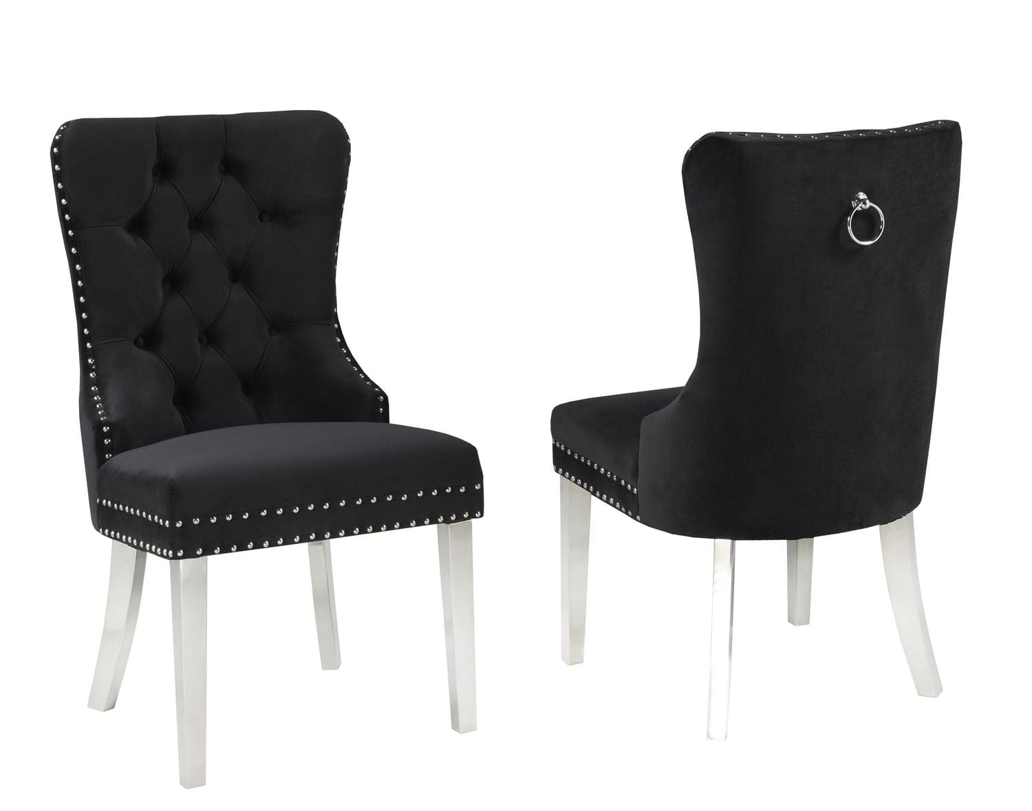 Julian Accent Chair, Set of 2, Black