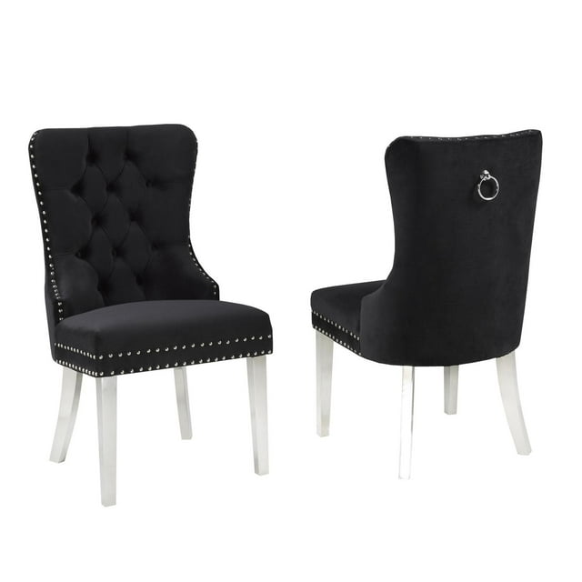 Julian Accent Chair, Set of 2, Black
