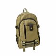 thumbnail image 2 of Green Rucksack Large Capacity Canvas Backpack Travel Casual Canvas Satchel Durable Backpack Multifunction Student School Bag, 2 of 8